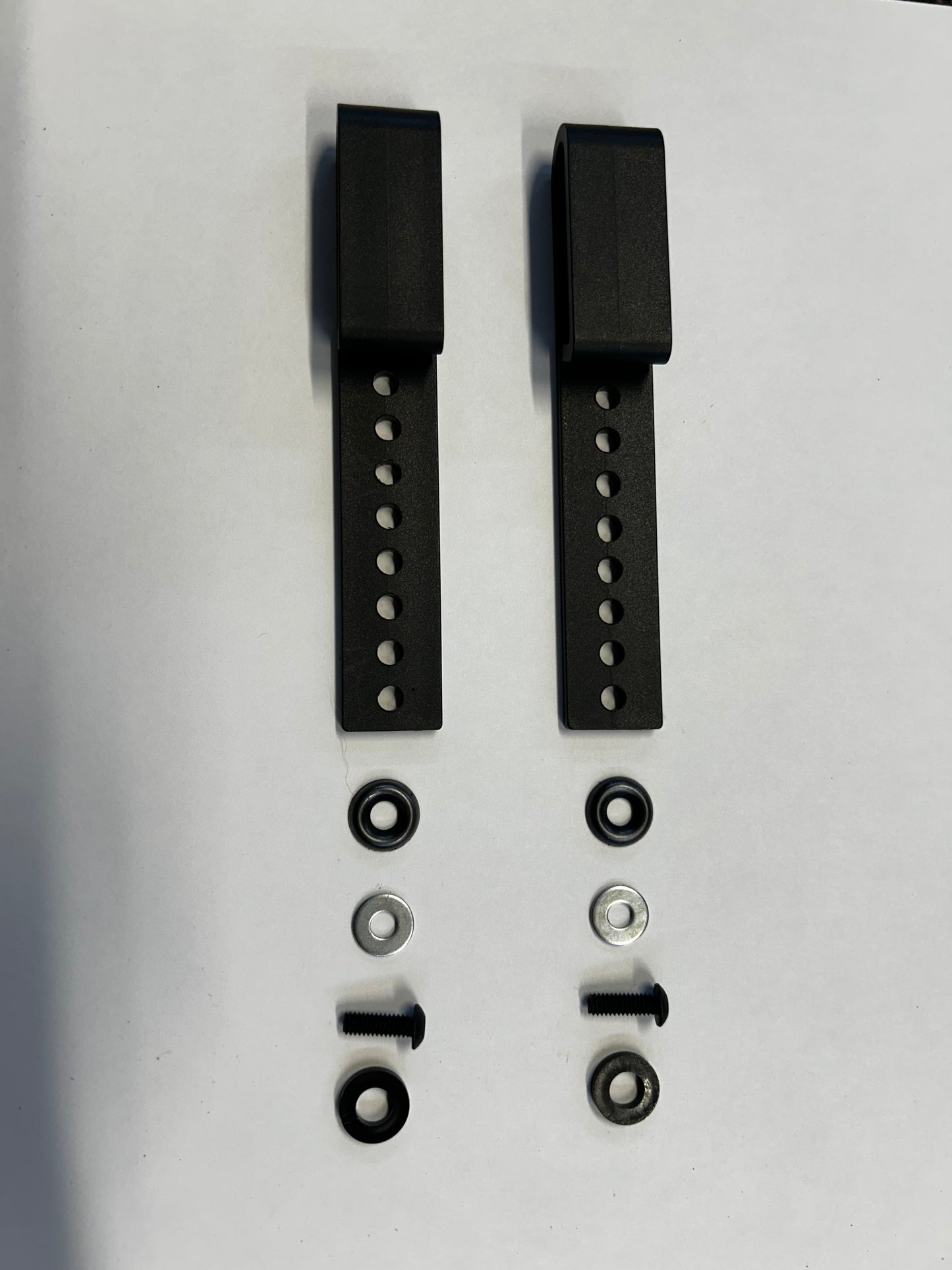 8 Hole Adjustable Black Rigid Nylon Belt Clip Kit