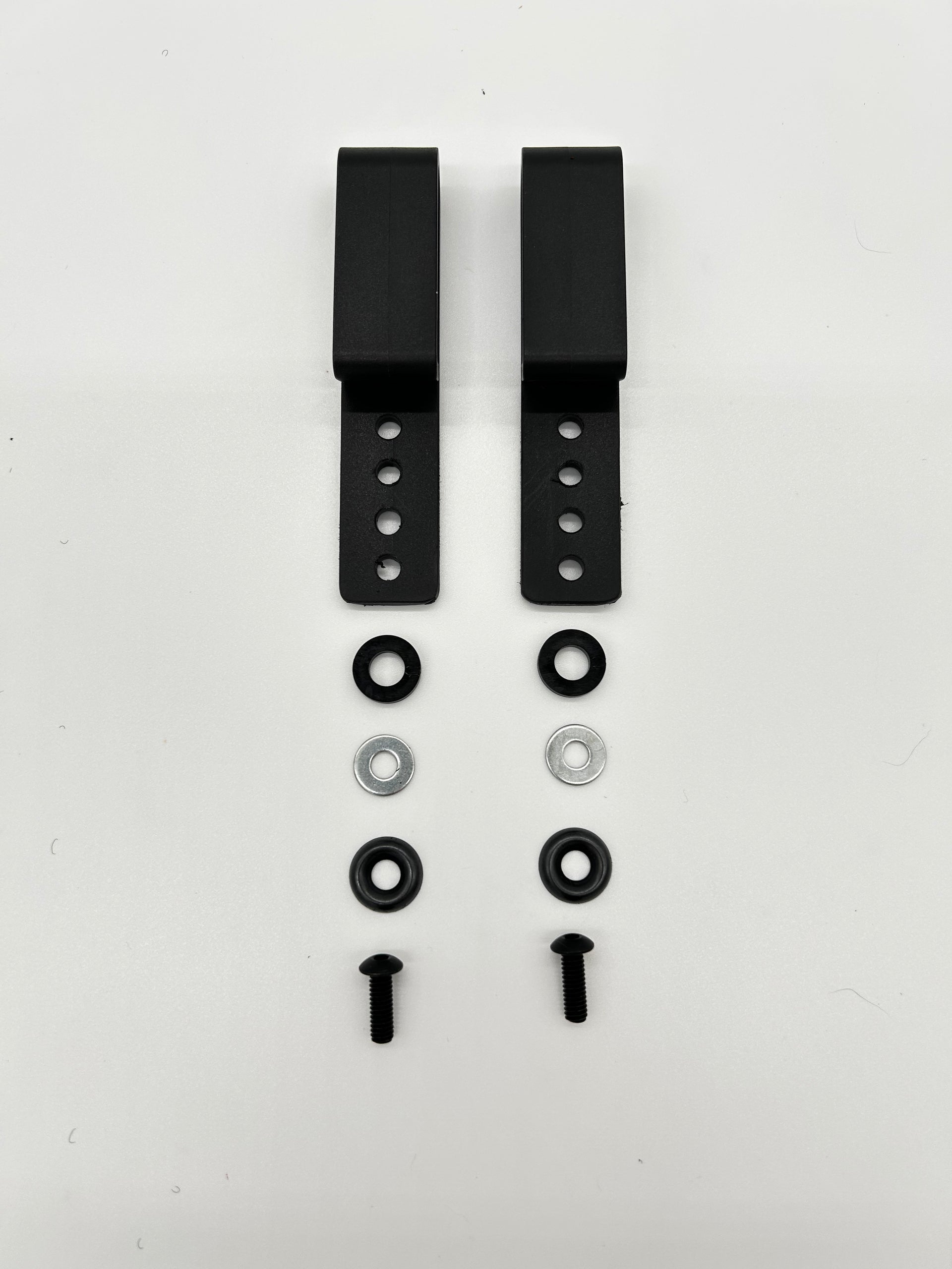 4 Hole Adjustable Black Rigid Nylon Belt Clip Kit